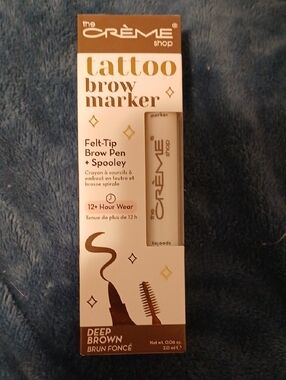 6 For $25 The Crème Shop Tattoo Brow Marker — Deep Brown Felt-Tip Pen